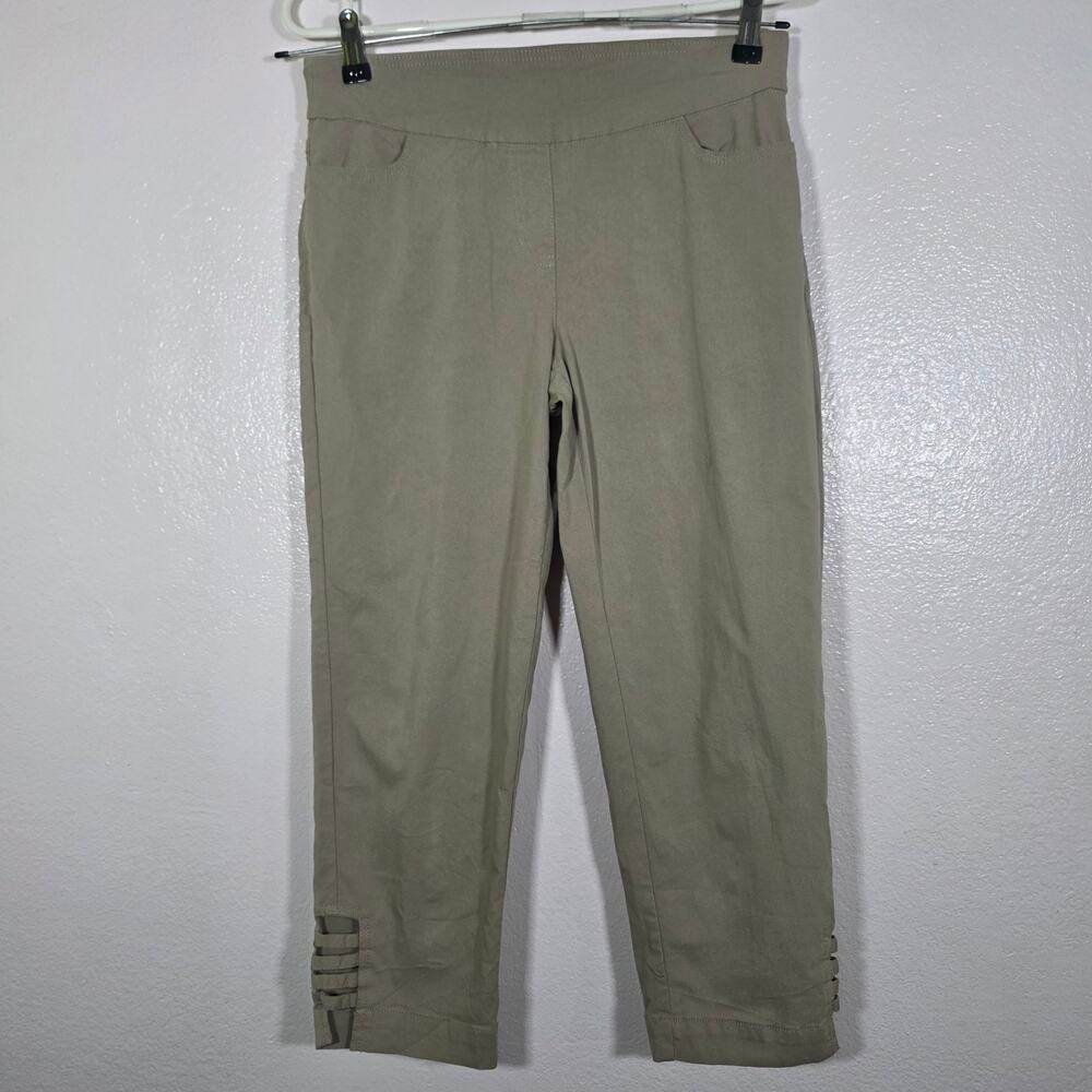 Slim-Sation by Multiples Straight Taper Ankle Pants Beige Women’s Size 4
